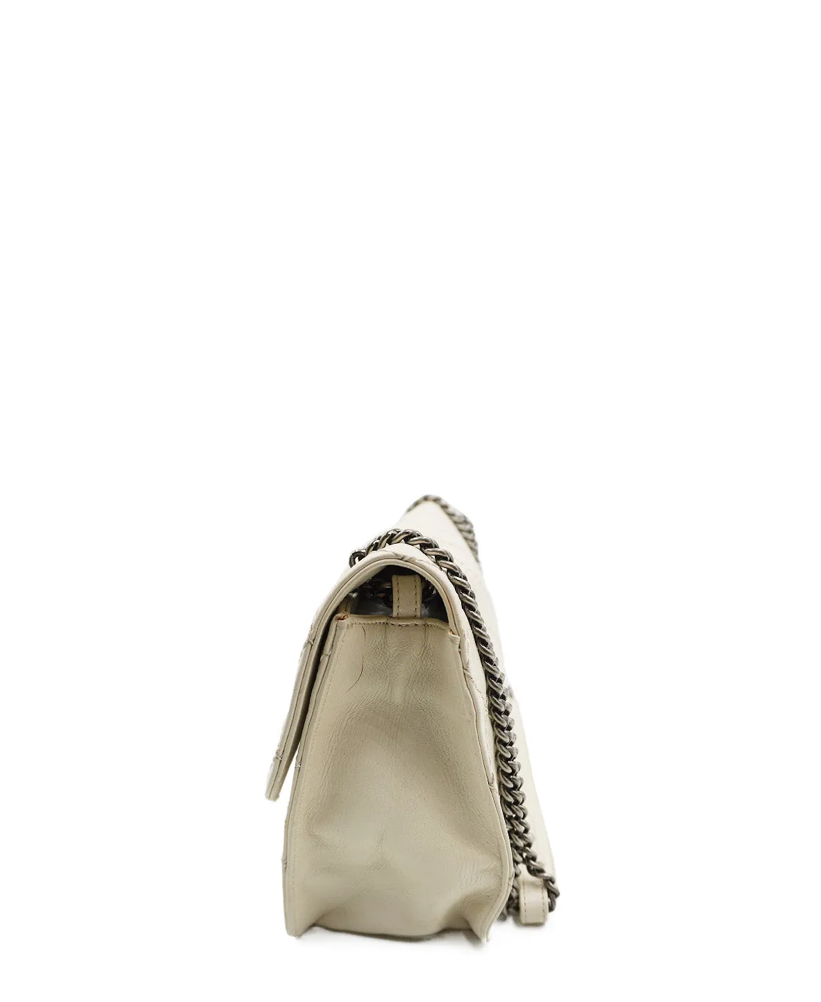 2.55 Classic Flap Shoulder Bag White