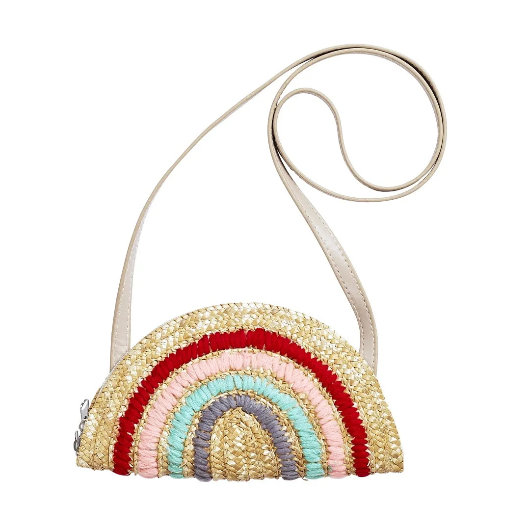 Acorn Straw Bag - Rainbow