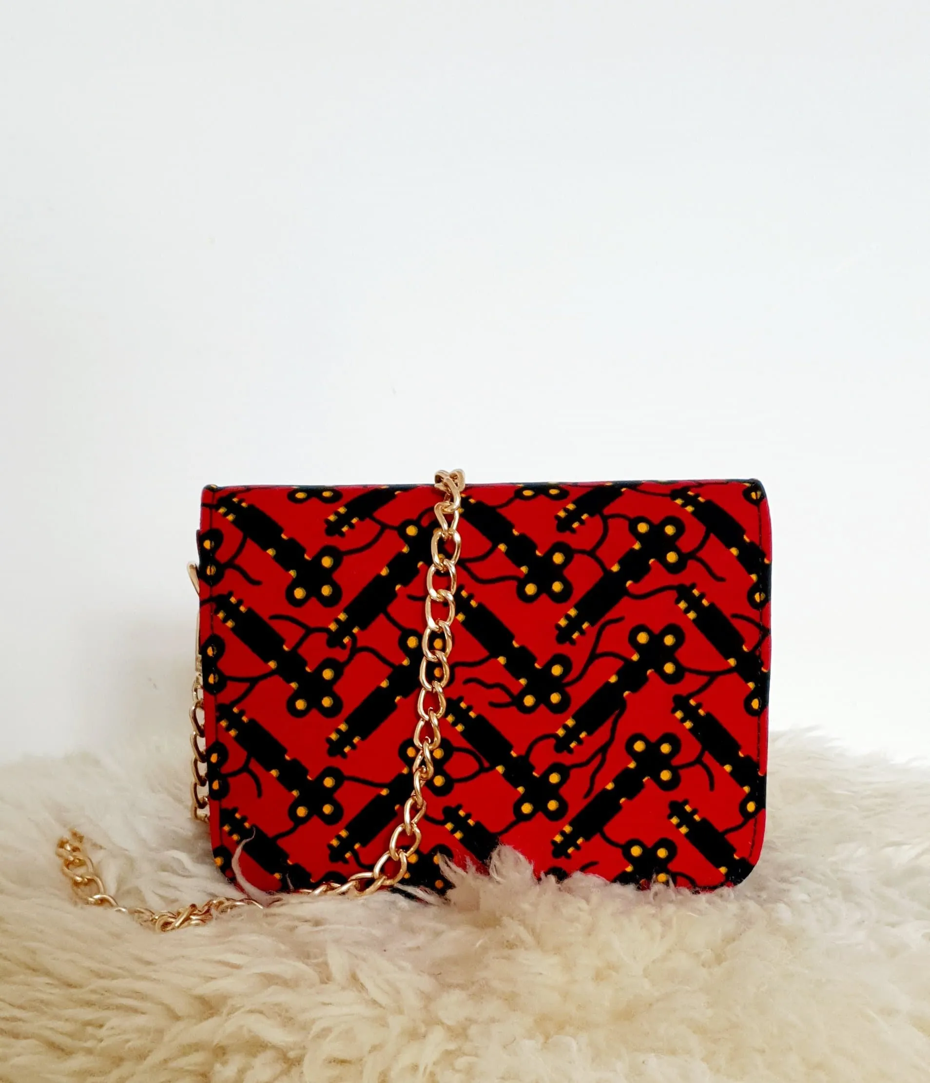 African Print Shoulder Bag Crossbody Ankara Print Bag - Bisola