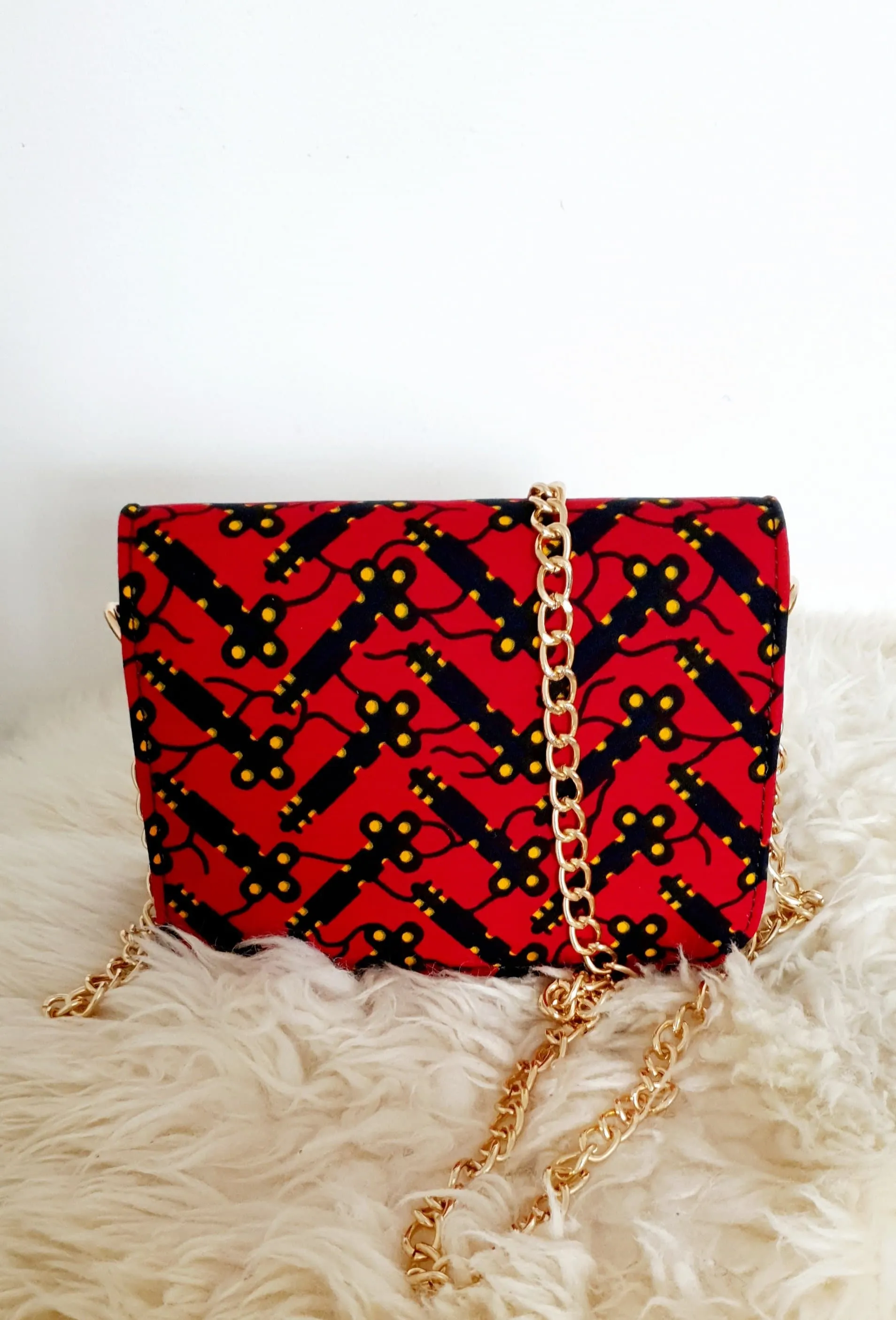 African Print Shoulder Bag Crossbody Ankara Print Bag - Bisola