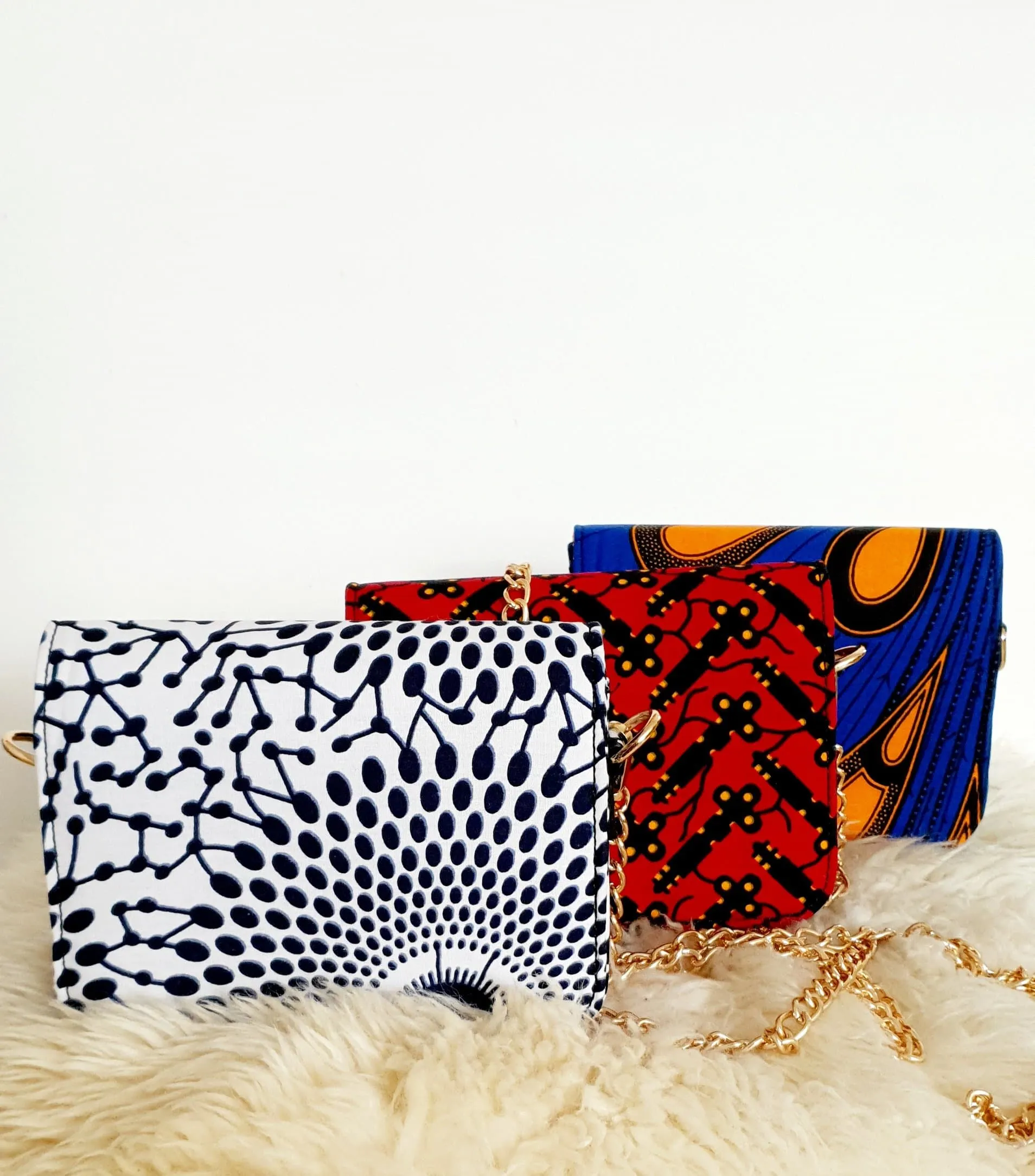 African Print Shoulder Bag Crossbody Ankara Print Bag - Bisola