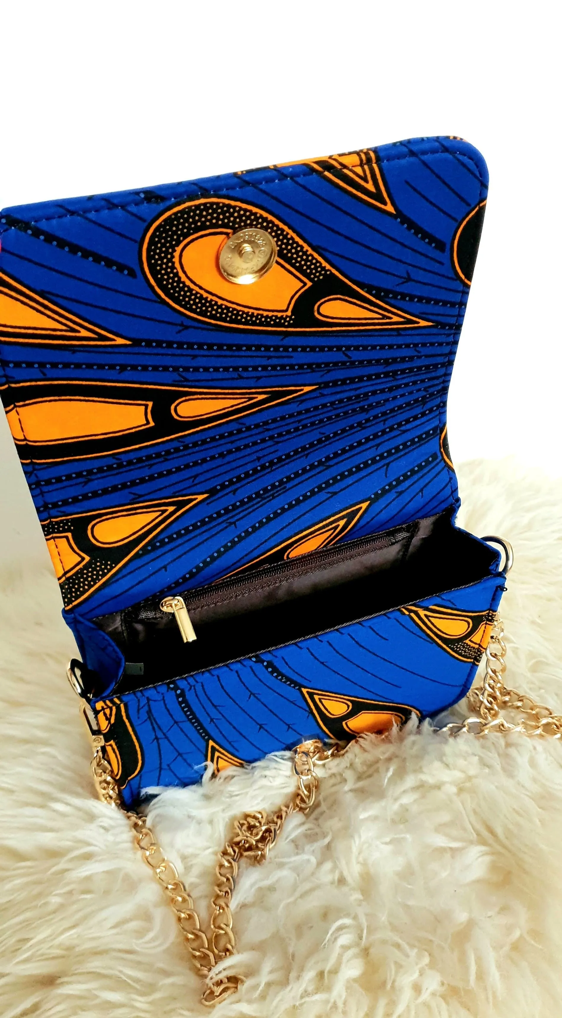 African Print Shoulder Bag Crossbody Ankara Print Bag - Bisola