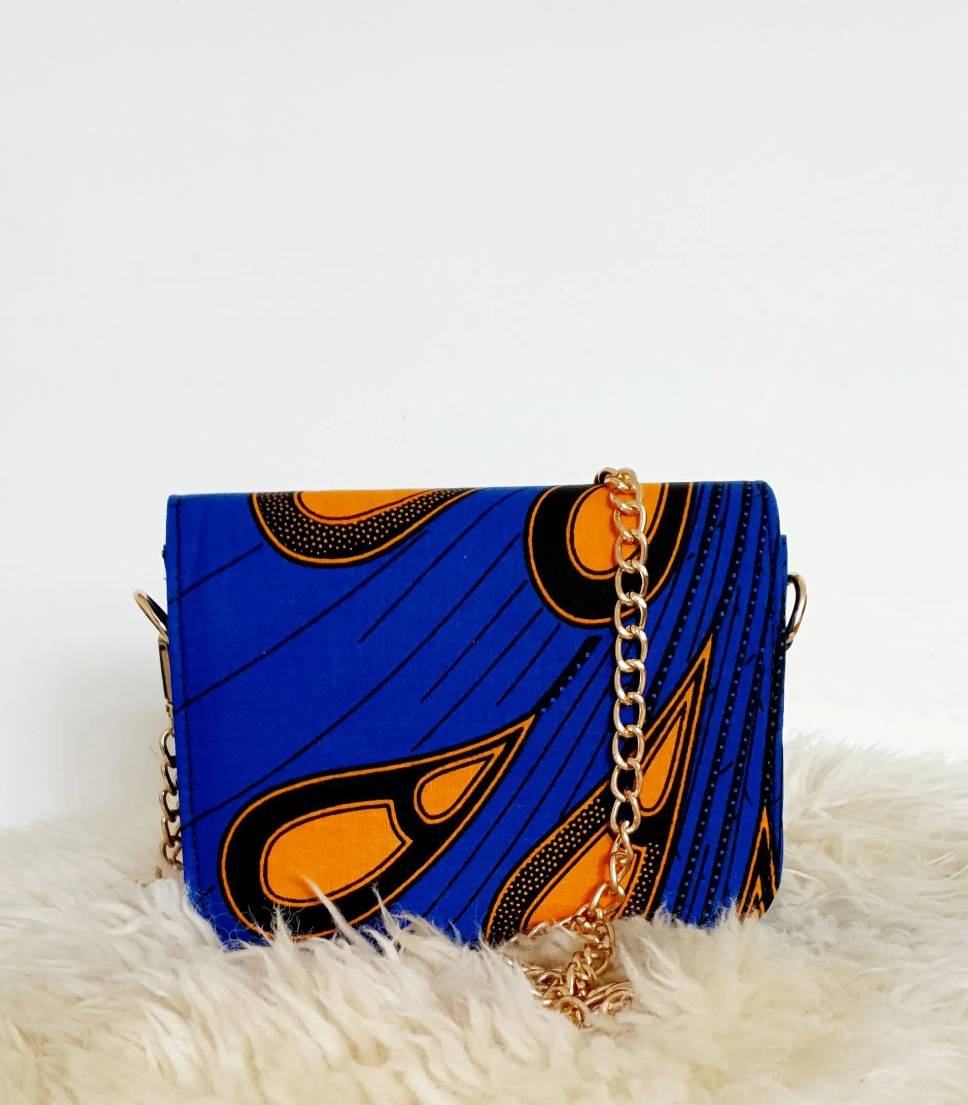 African Print Shoulder Bag Crossbody Ankara Print Bag - Nelly