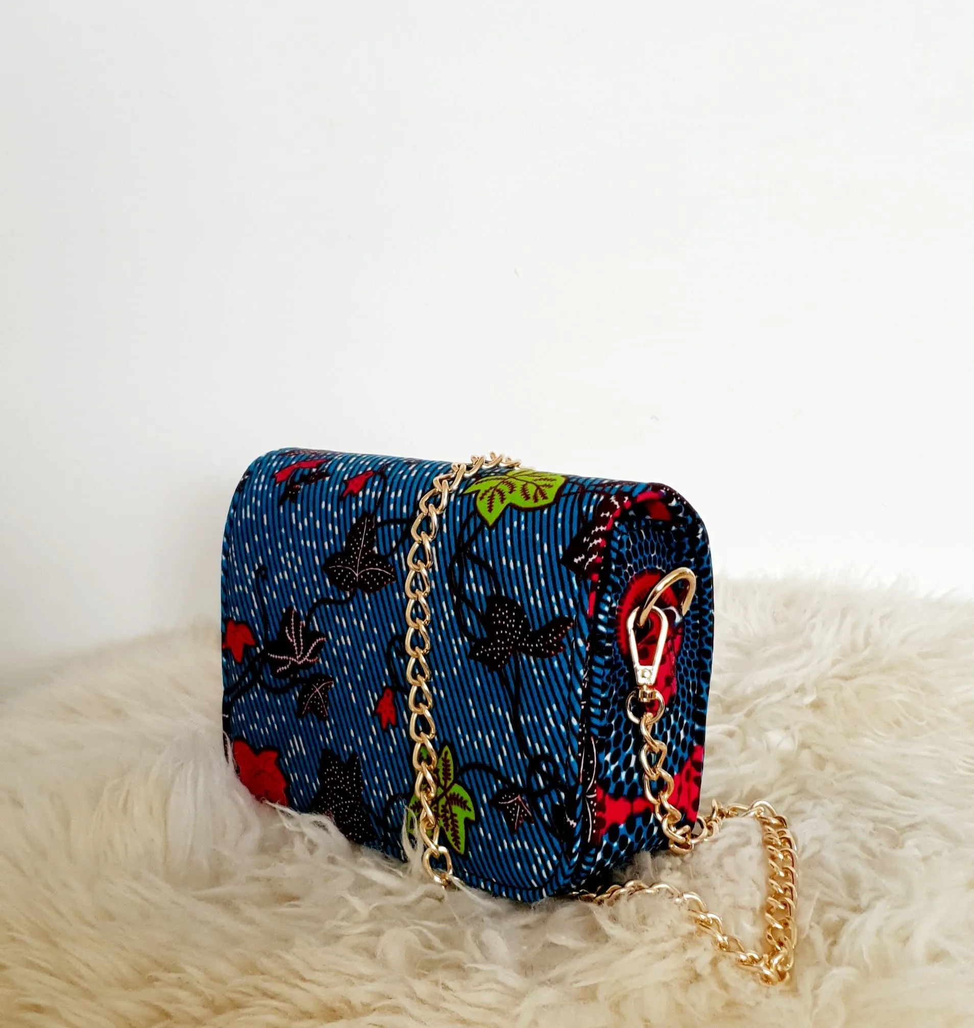 African Print Shoulder Bag Crossbody Ankara Print Bag - Titi