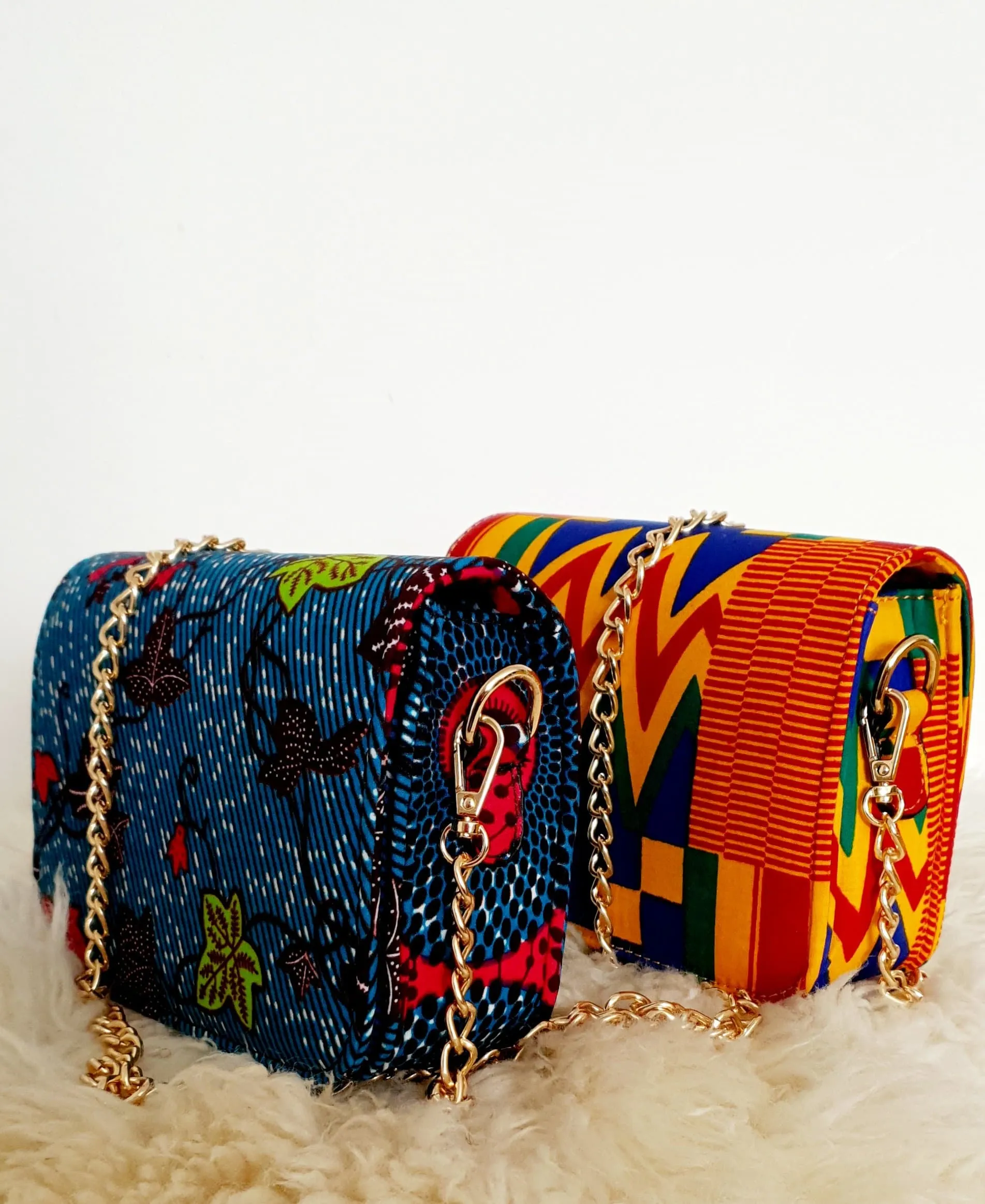 African Print Shoulder Bag Crossbody Ankara Print Bag - Titi