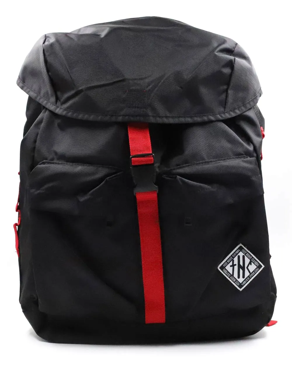 Backpack - Folded Drawstring Backpack Black Thc