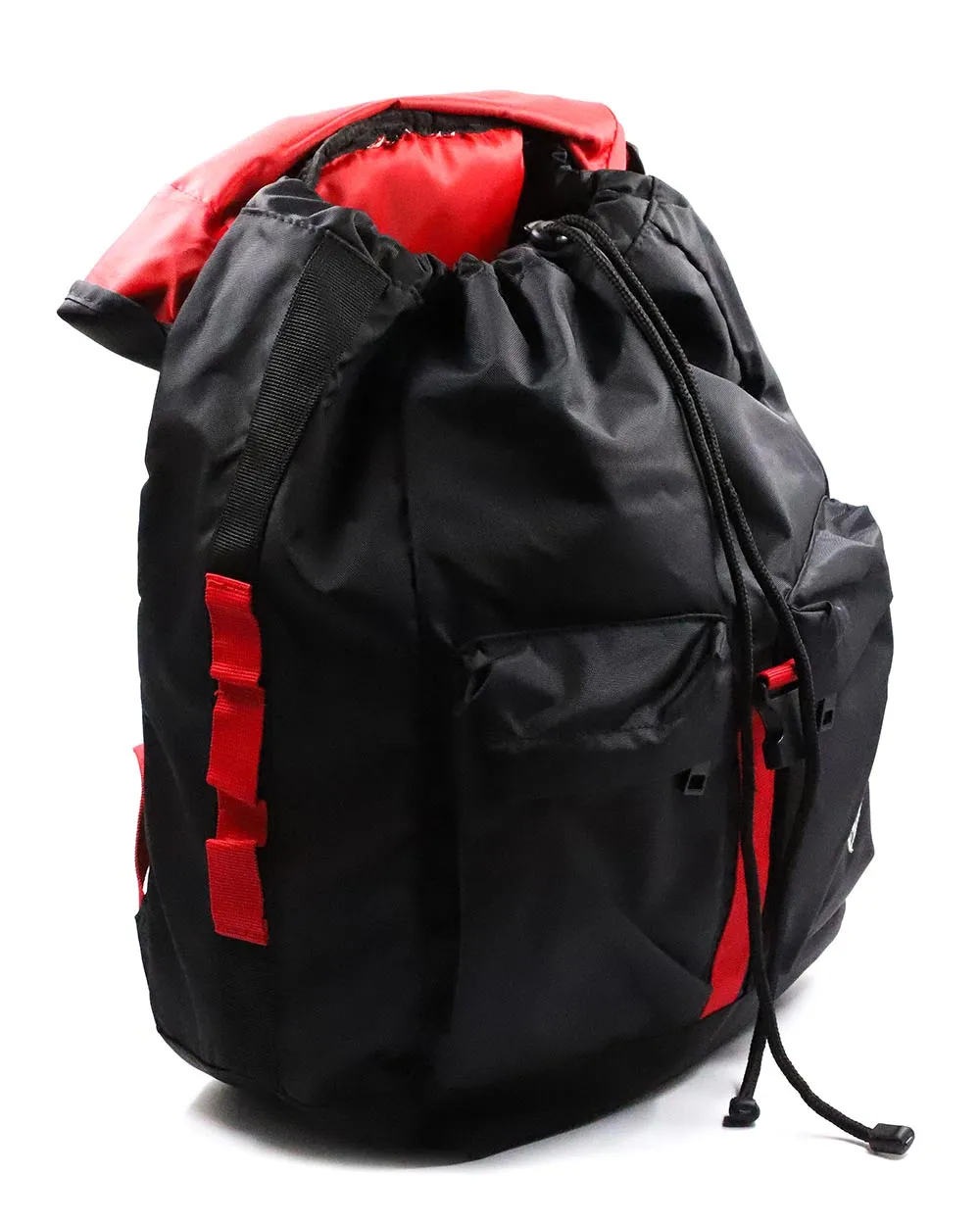 Backpack - Folded Drawstring Backpack Black Thc