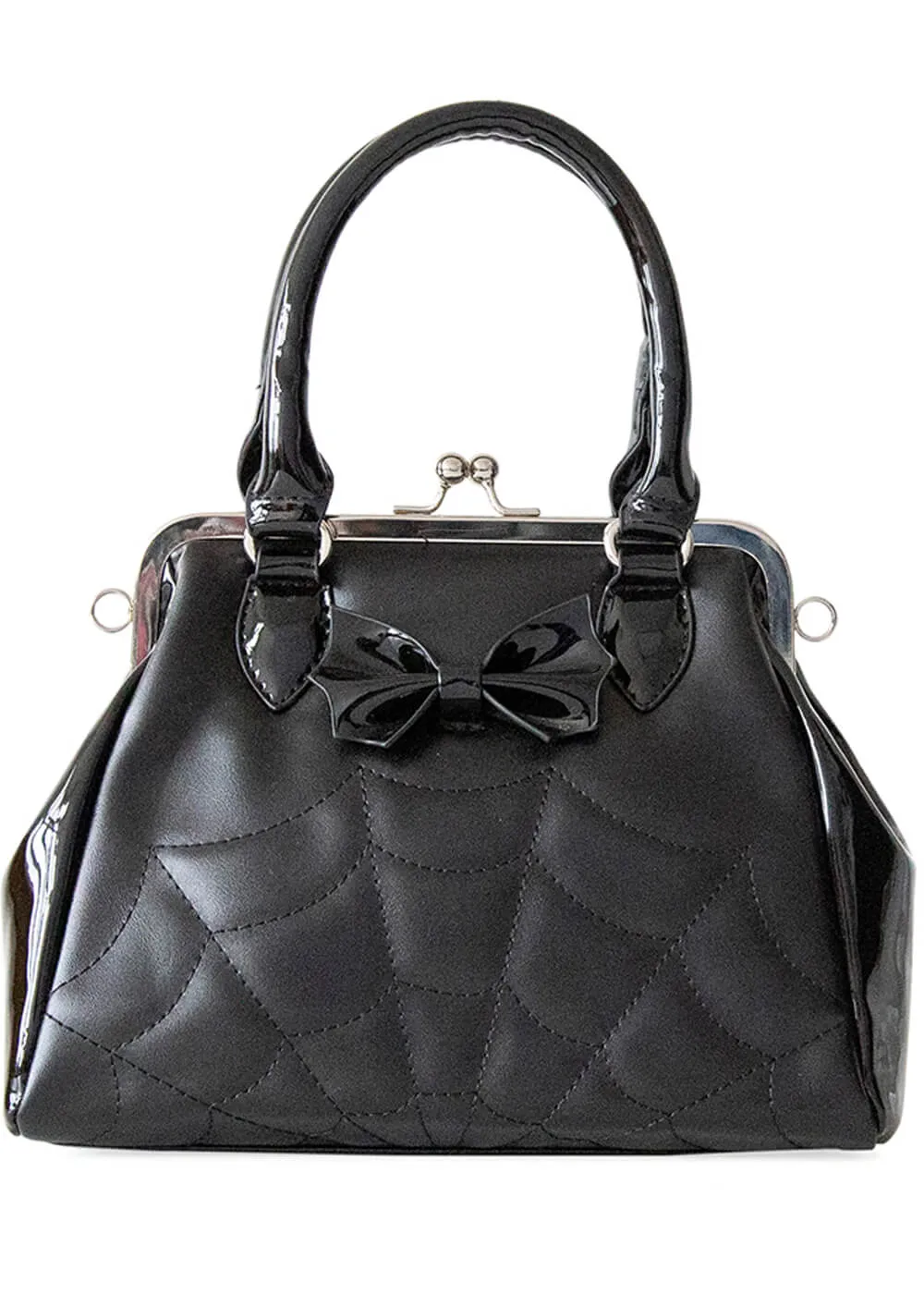 Banned Femme Fatale Spiderweb 50's Bag Black