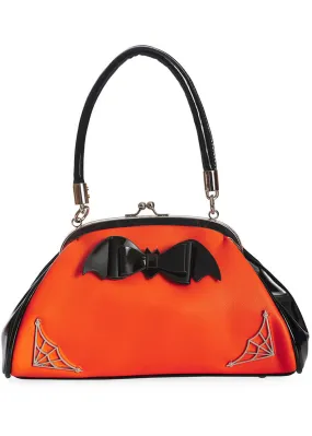 Banned Old Hallows Eve Spiderweb Bag Orange