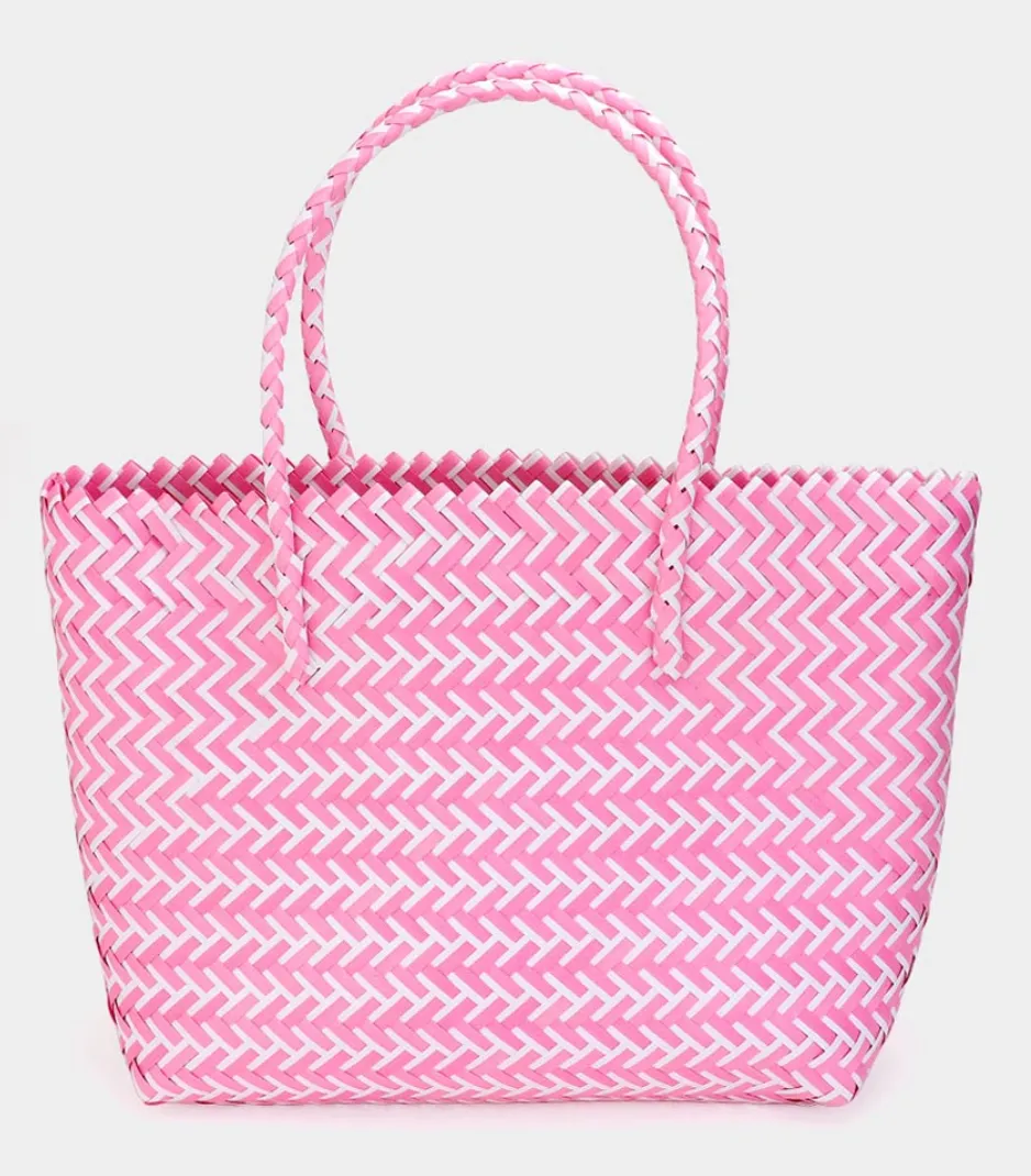 Basket Woven Tote Bag / Beach Bag (2 Colors)