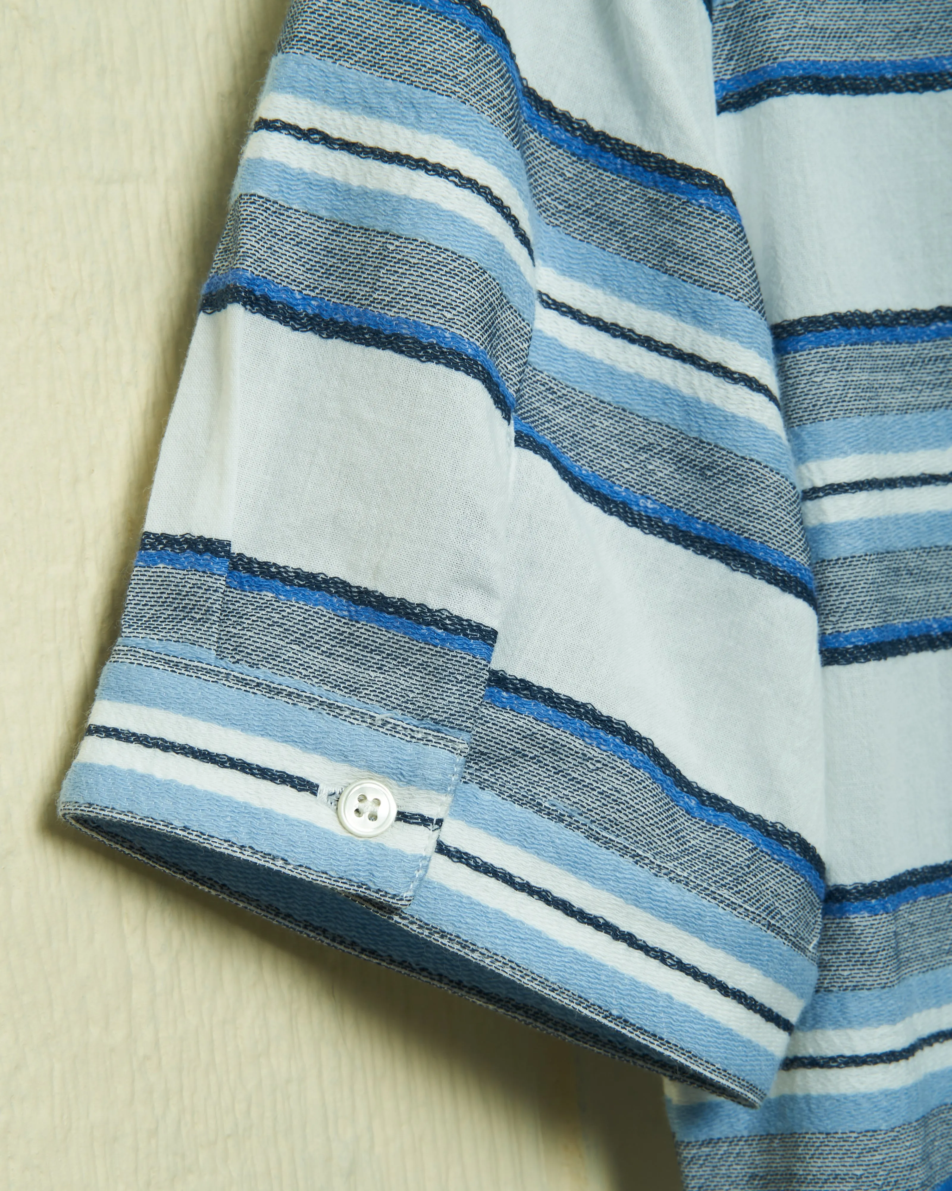 Beach Coverup in Atlantic Blue Awning Stripe