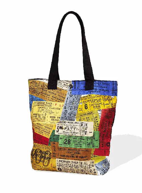 Bi-cast Leather Tote | Historical Tickets