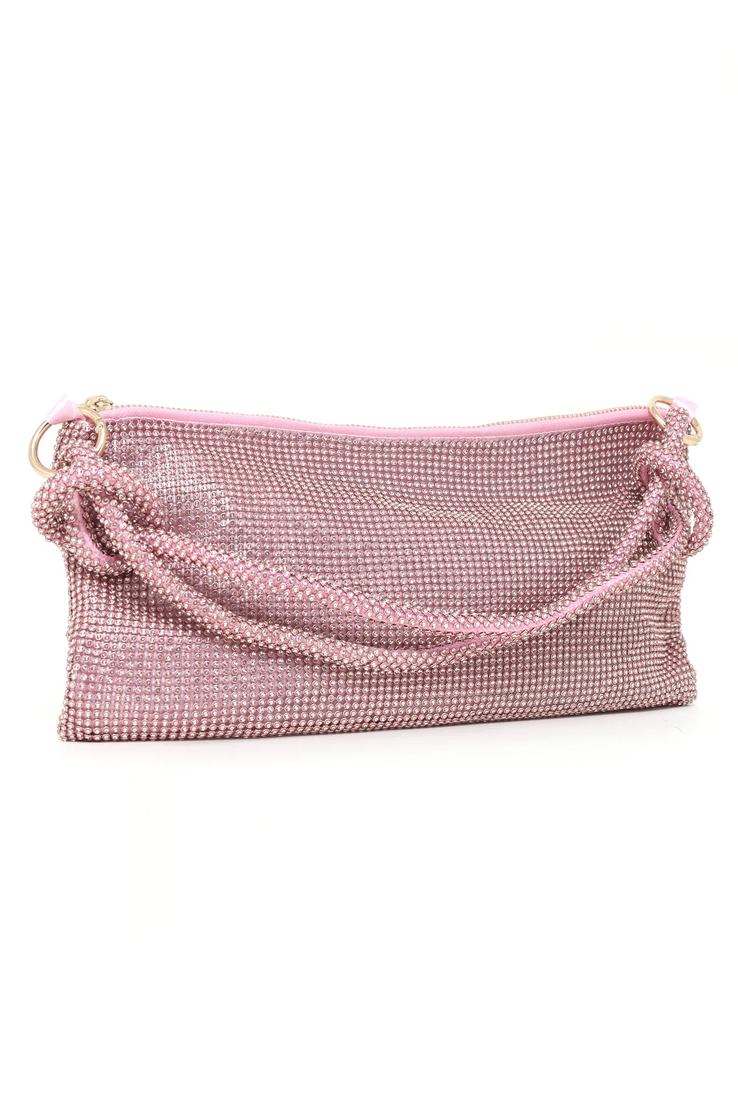 BLING BAG WITH STRAP-PINK