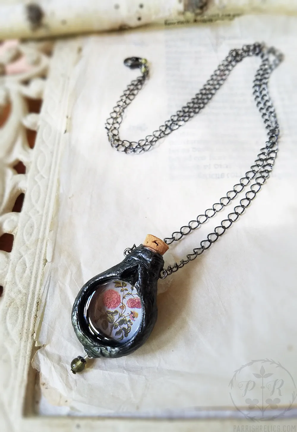 Botanical Roses ~ Pictorial Vessel Amulet