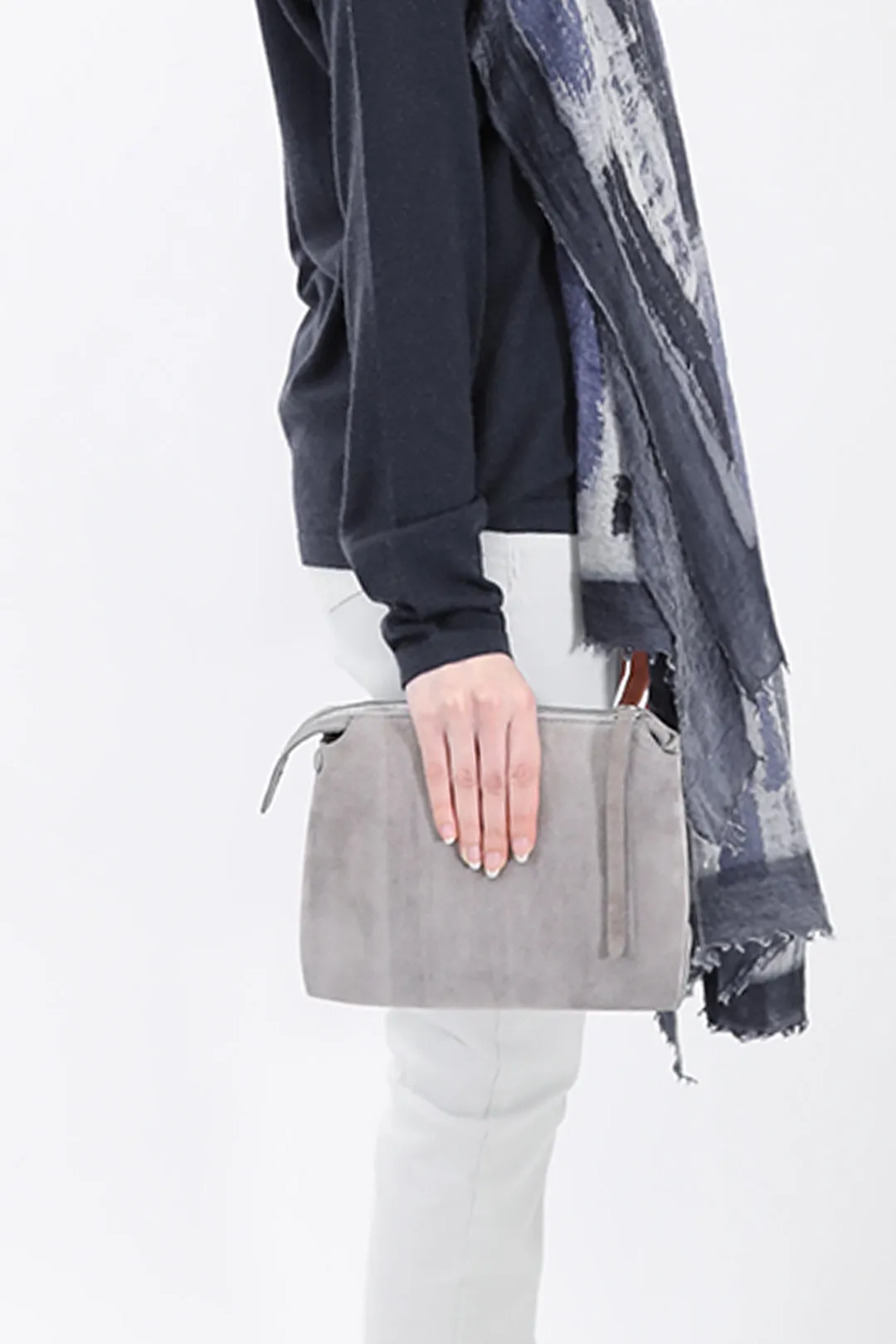 BRIDGET CROSSBODY SUEDE BAG IN GREY