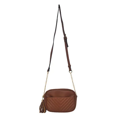 Brown Chic Faux Leather NGIL Crossbody Bag