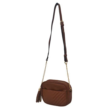 Brown Chic Faux Leather NGIL Crossbody Bag