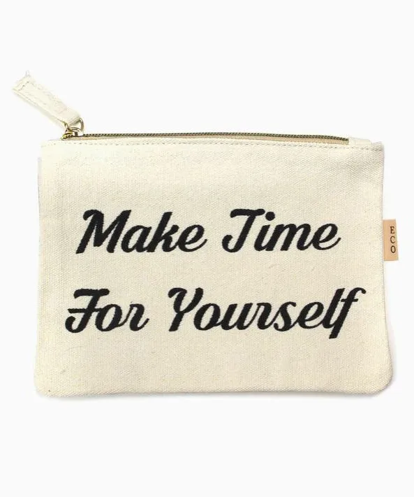 Canvas Pouch - Make Time For Yourself