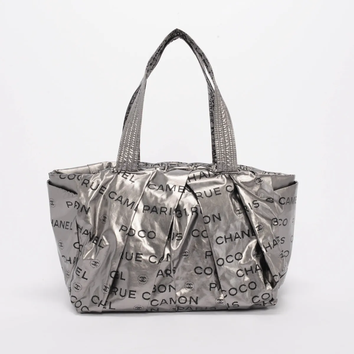 Chanel Silver Coated Nylon 31 Rue Cambon Tote