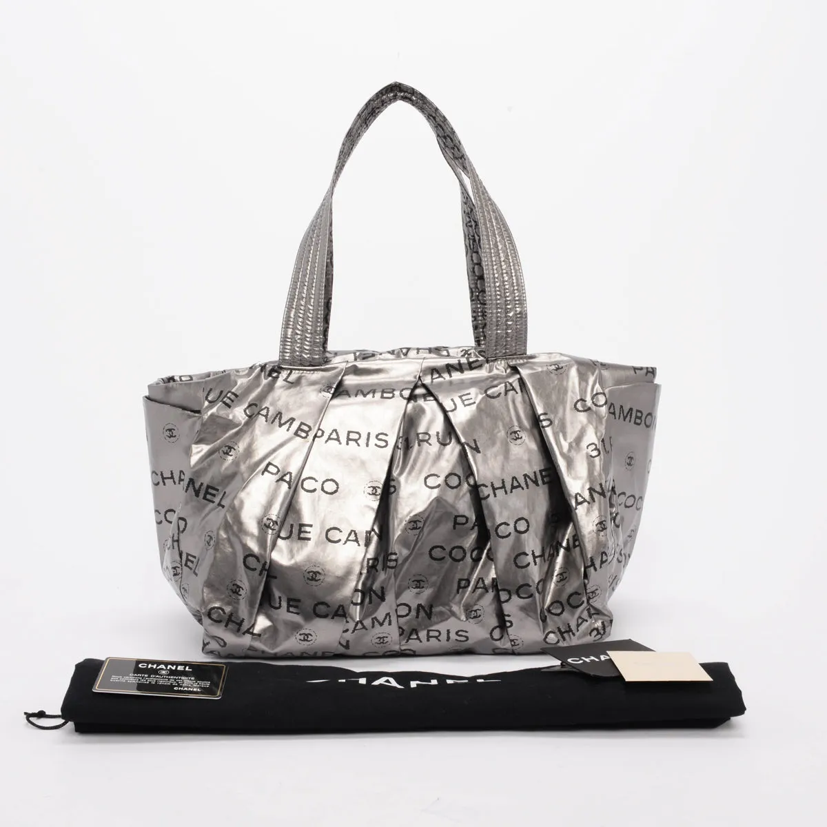 Chanel Silver Coated Nylon 31 Rue Cambon Tote