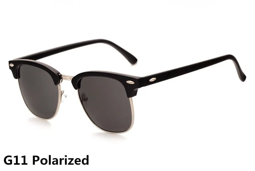 Classic Polarized Brand Designer Sunglasses Men Women Retro  High Quality Sun Glasses Rivet Female Male Fashion Mirror Sunglass