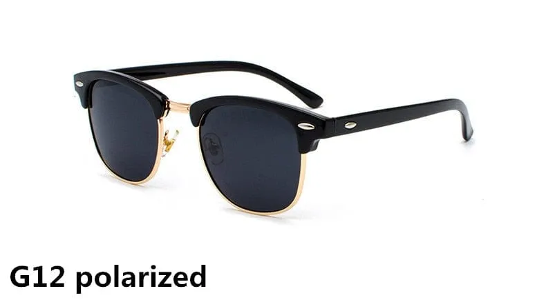 Classic Polarized Brand Designer Sunglasses Men Women Retro  High Quality Sun Glasses Rivet Female Male Fashion Mirror Sunglass