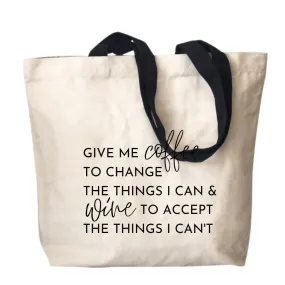 Coffee & Wine Canvas Tote