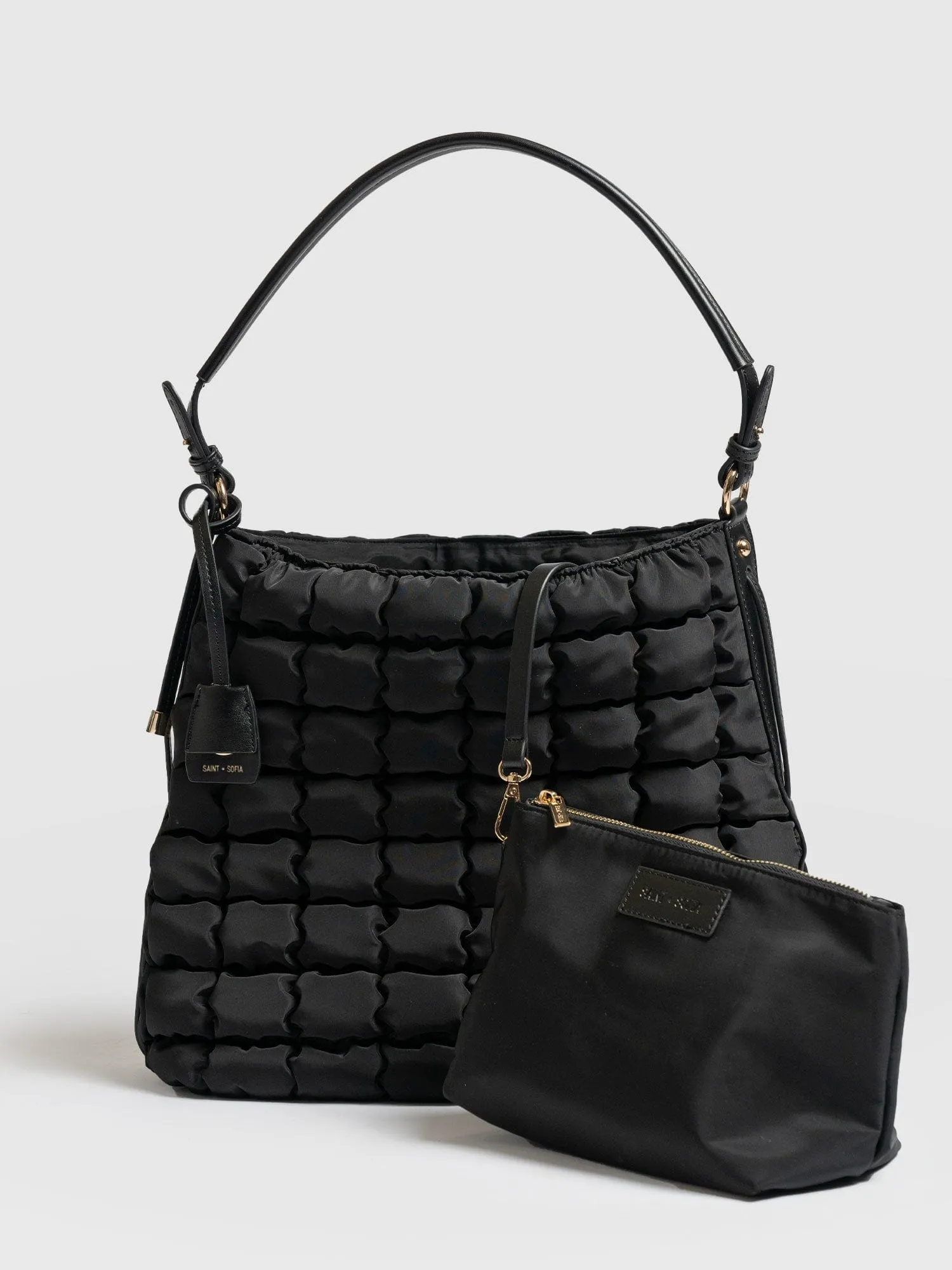 Darcey Puff Tote Bag - Black