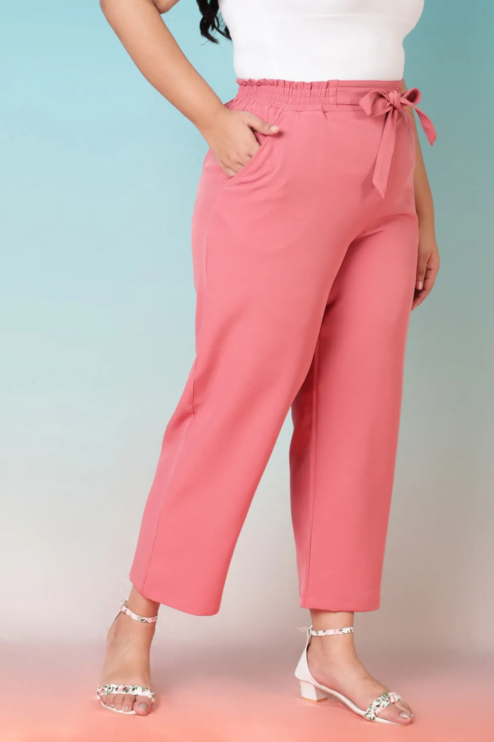 Dark Rose High Waist Pants