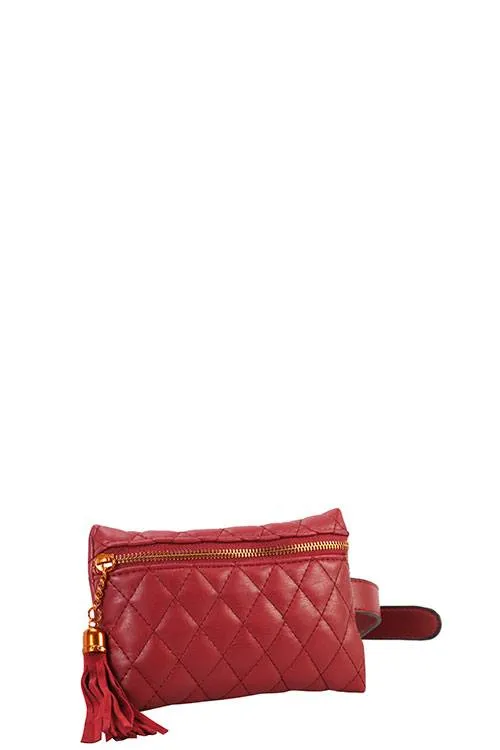 Designer Quilted Belt Fanny Bag