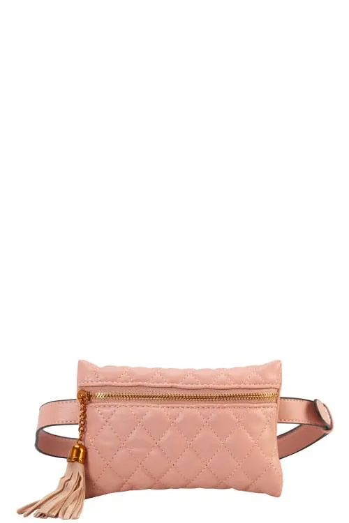 Designer Quilted Belt Fanny Bag