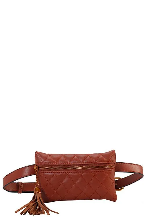 Designer Quilted Belt Fanny Bag