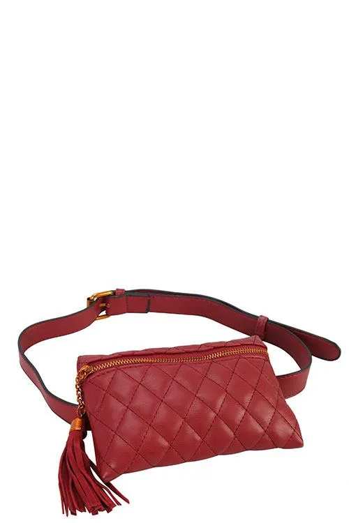 Designer Quilted Belt Fanny Bag