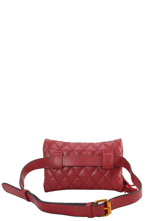 Designer Quilted Belt Fanny Bag