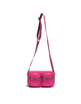 DOUBLE POCKET NYLON CROSSBODY BAG