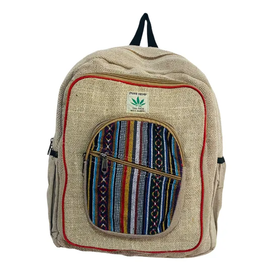 Ecofriendly Backpack, Large Hemp Rucksack, Hippie Backpack, Beach Hiking Bag, Laptop Backpack, Unisex Backpack, Boho Festival Backpack