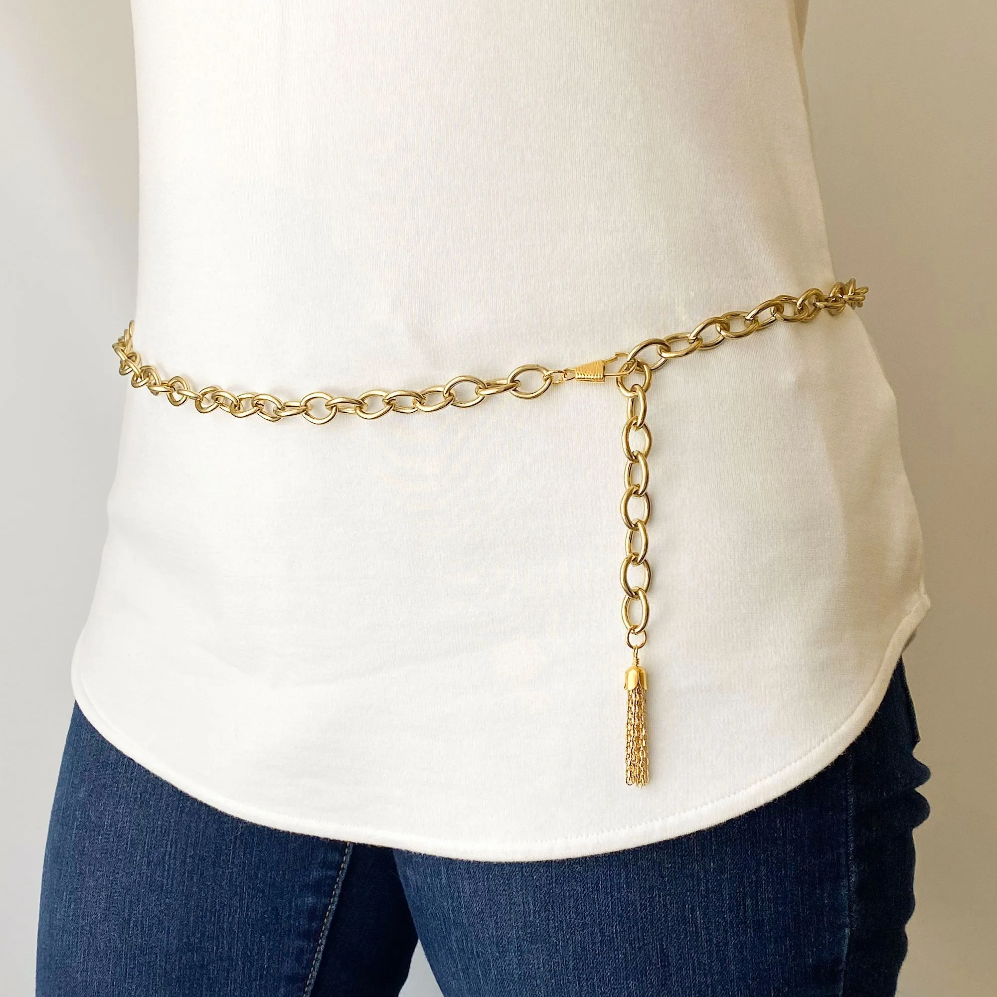 ERICH vintage gold chain belt