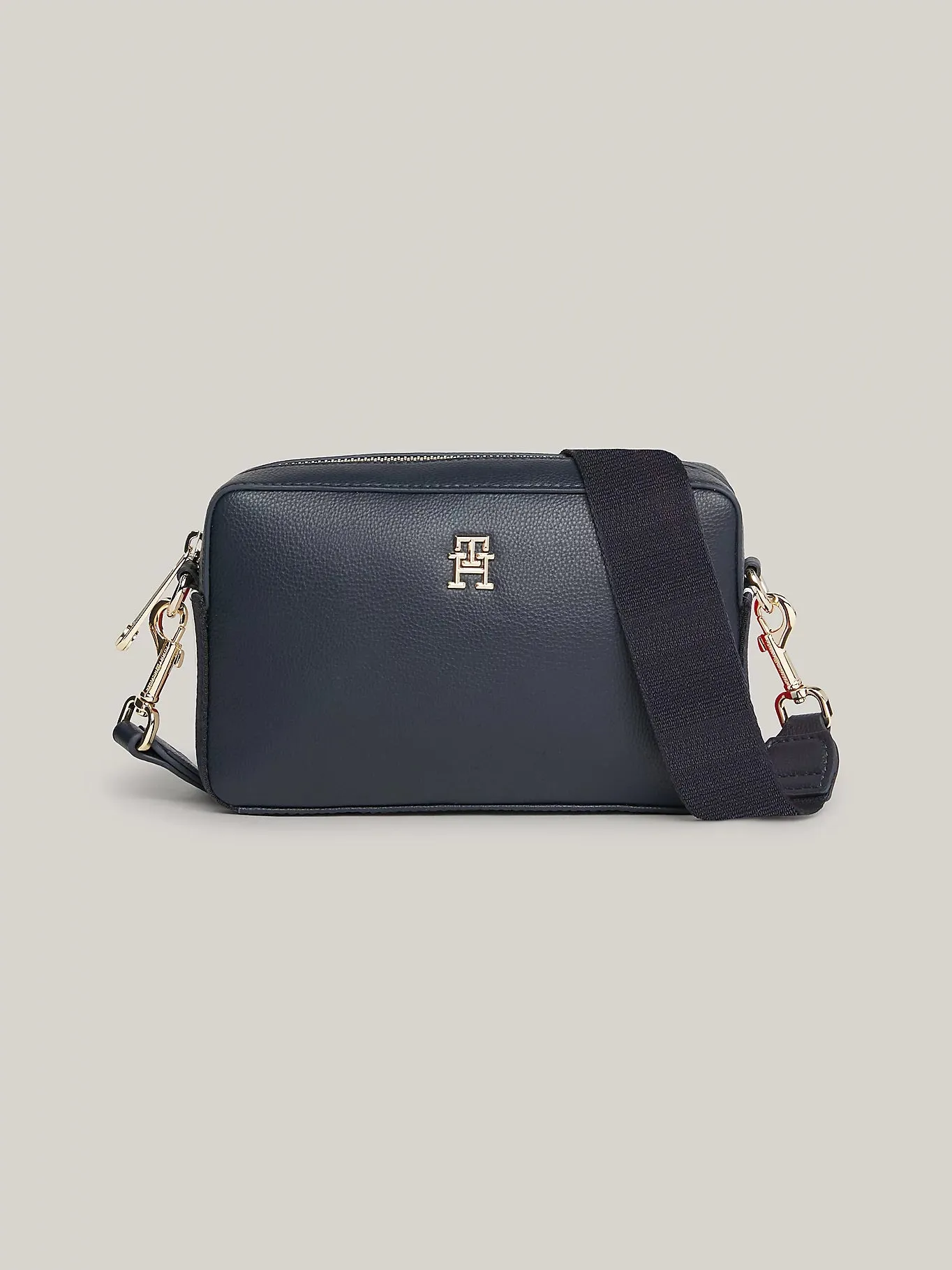 ESSENTIAL SIGNATURE TH MONOGRAM SMALL CAMERA BAG NAVY