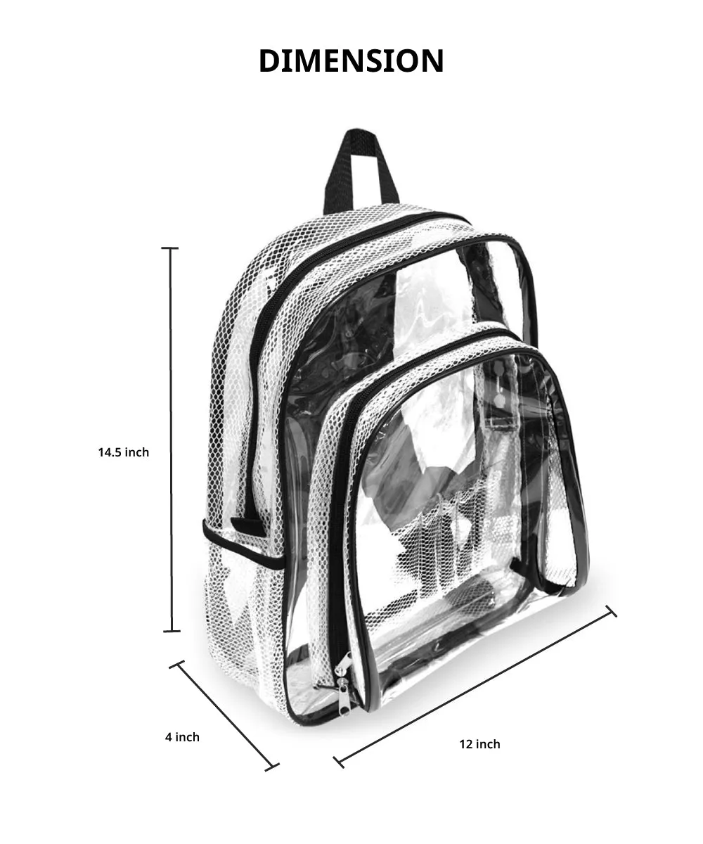 EVEREST HEAVY DUTY CLEAR BACKPACK STANDARD