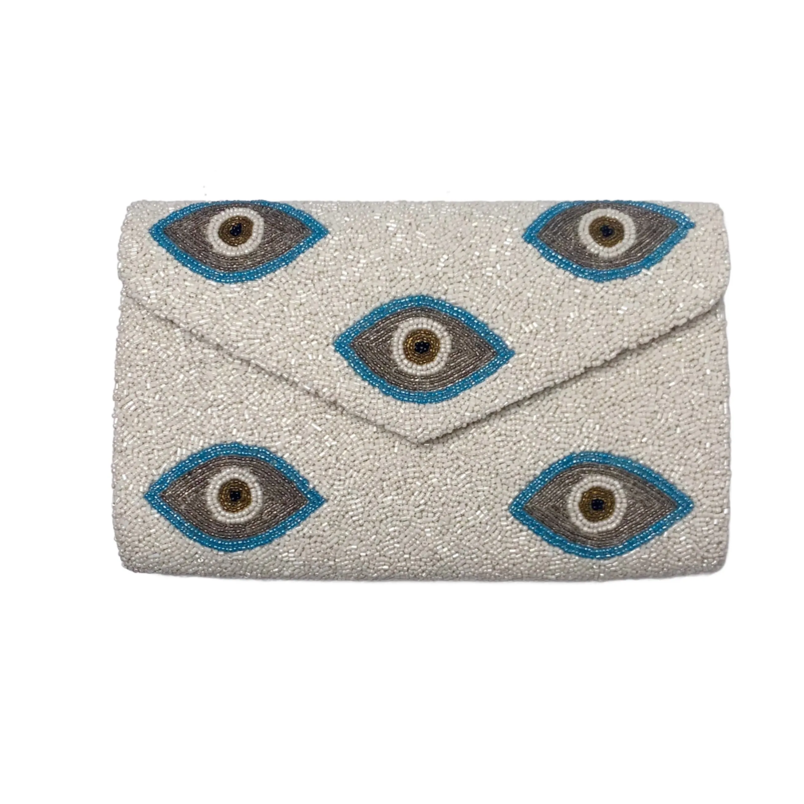 Evil Eye Beaded Clucth