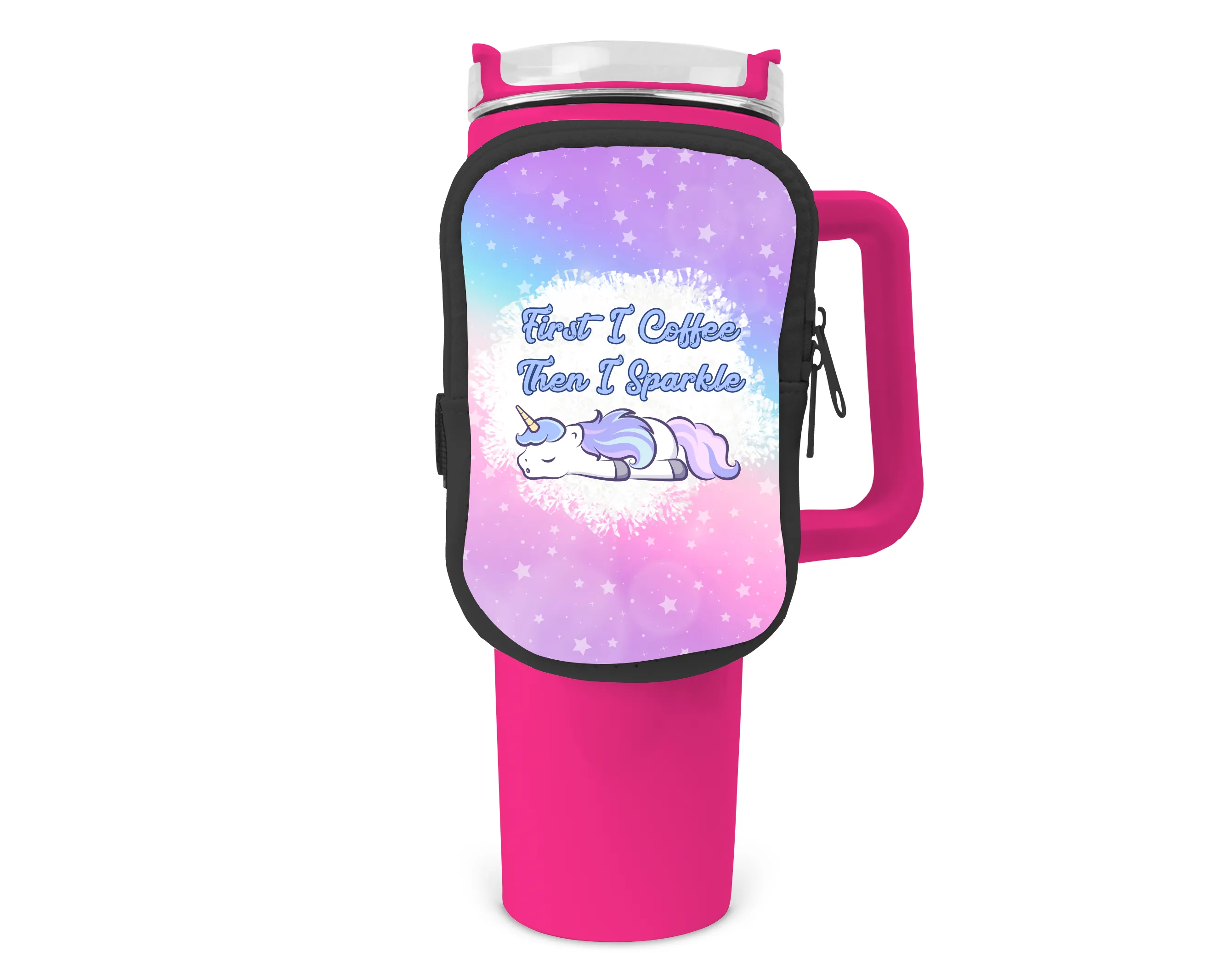 First I Coffee Then I Sparkle Zippered Pouch/Bag For 40oz Tumbler