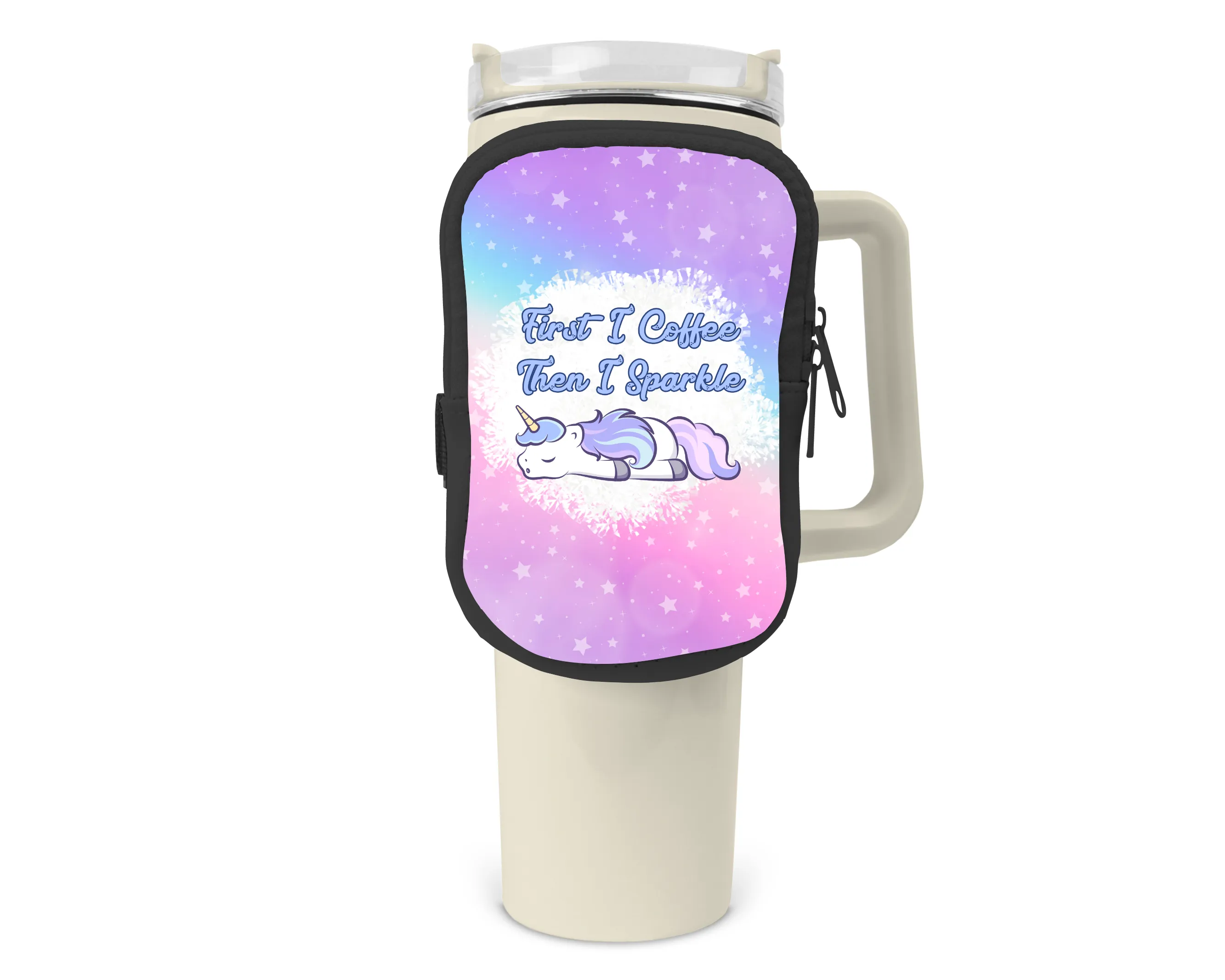 First I Coffee Then I Sparkle Zippered Pouch/Bag For 40oz Tumbler