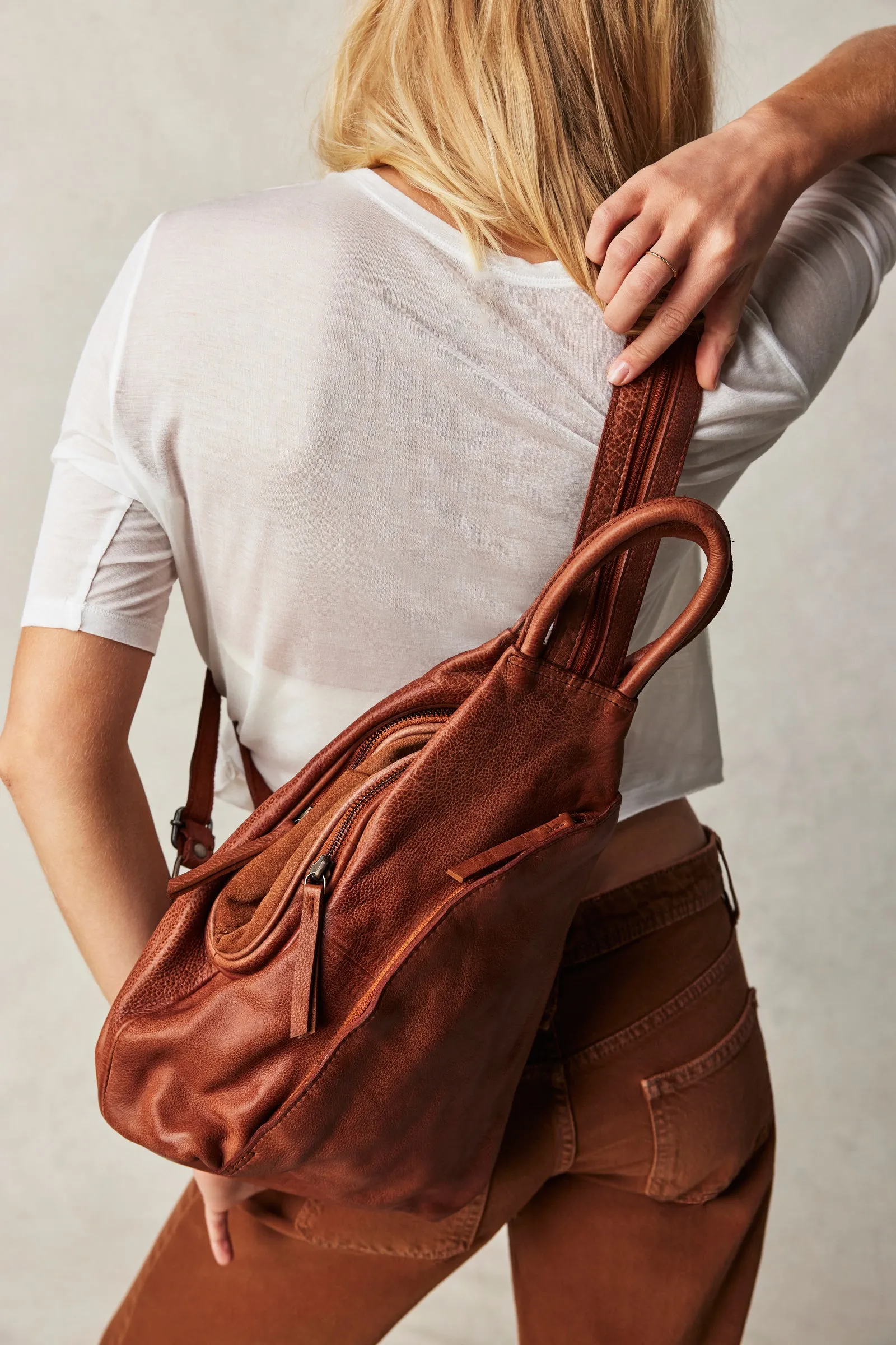 Free People WTF Soho Convertible Leather Bag