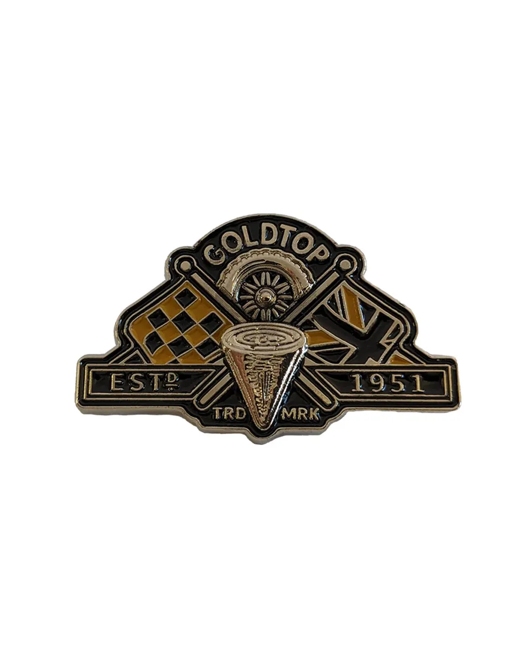 Goldtop Enamel Badge Pin