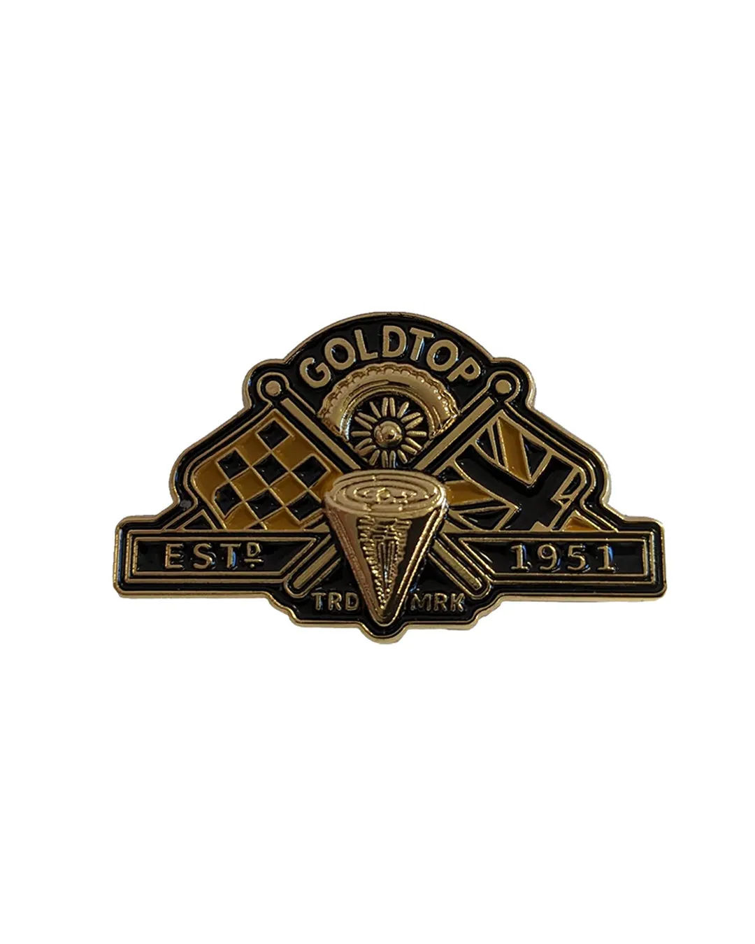 Goldtop Enamel Badge Pin