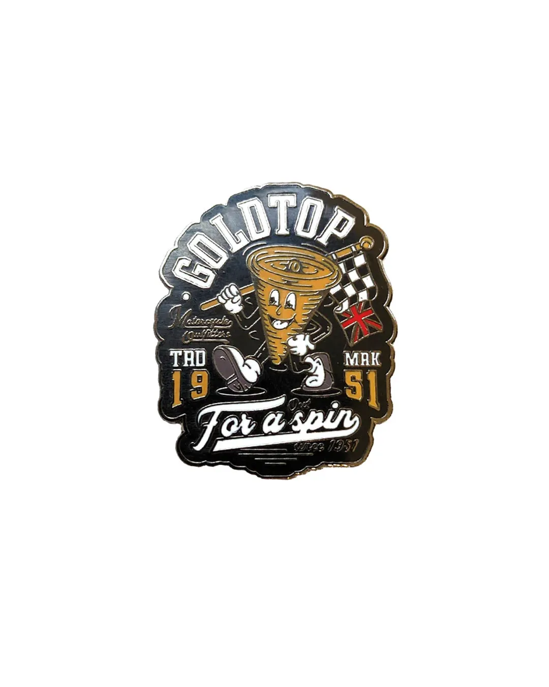 Goldtop Enamel Badge Pin