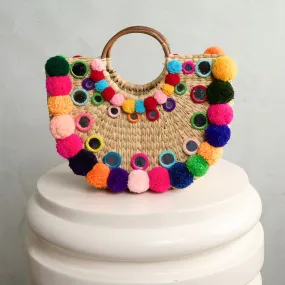 Hand Embellished Basket Bag