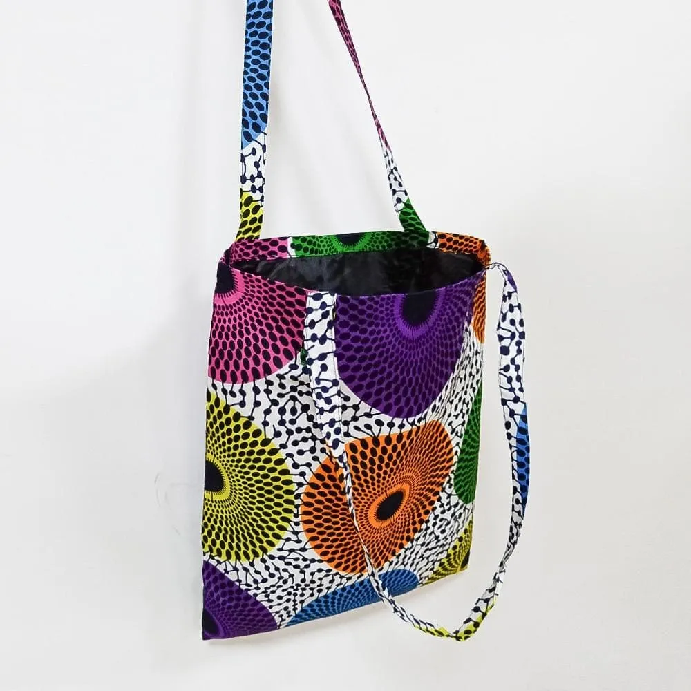 Handmade African Print Ankara Tote Bag | Water-proof Ankara Shopping Bag