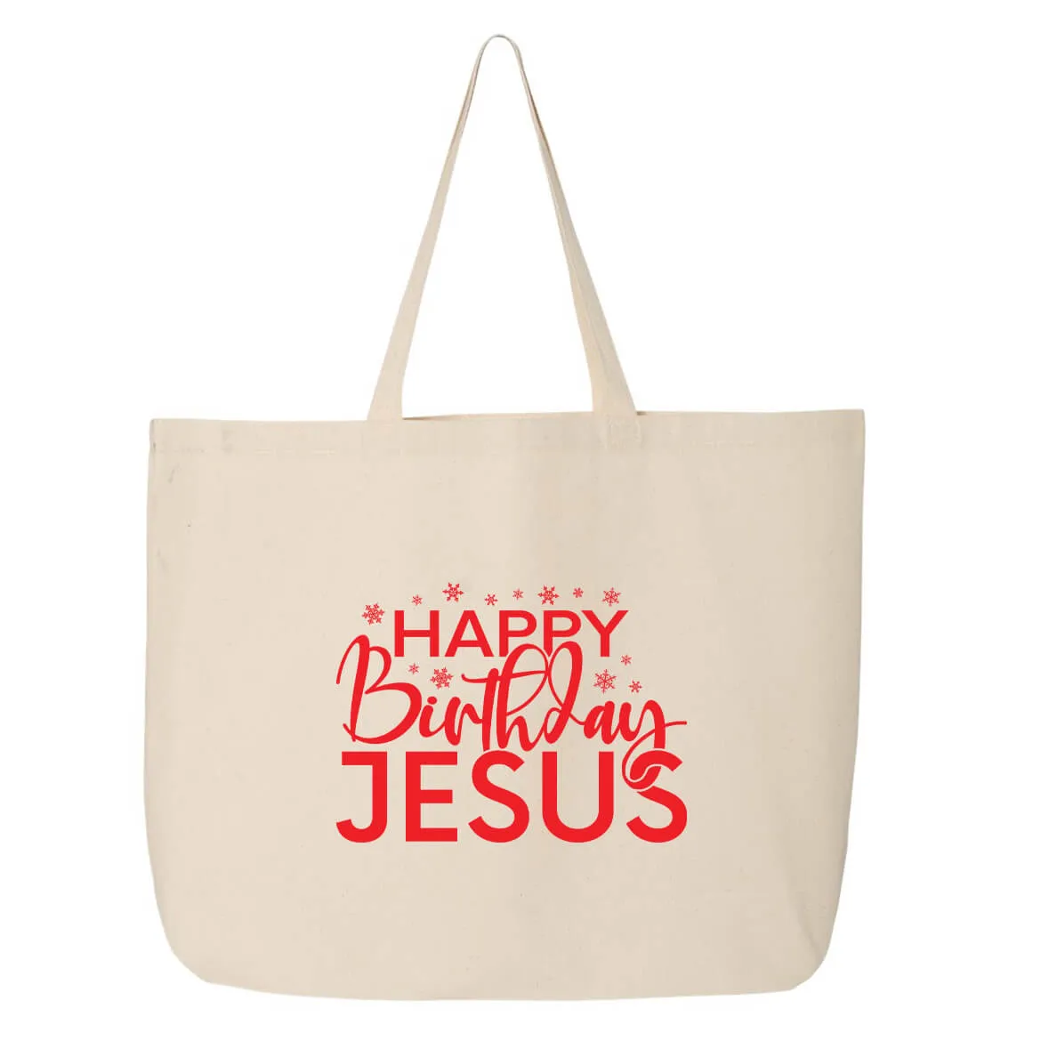 Happy Birthday Jesus Jumbo Tote Canvas Bag