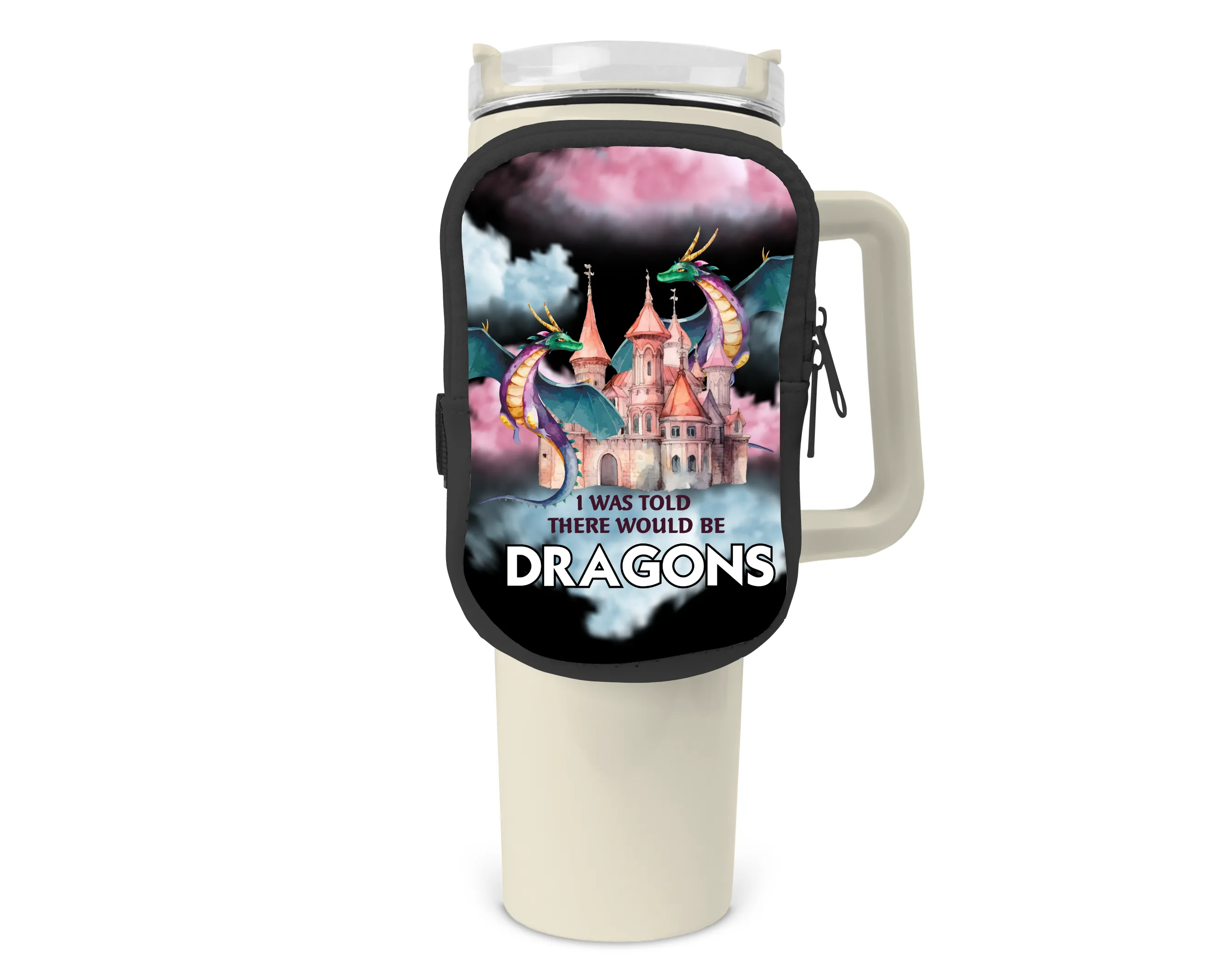 I Was Told There Would Be Dragons Zippered Pouch/Bag For 40oz Tumbler